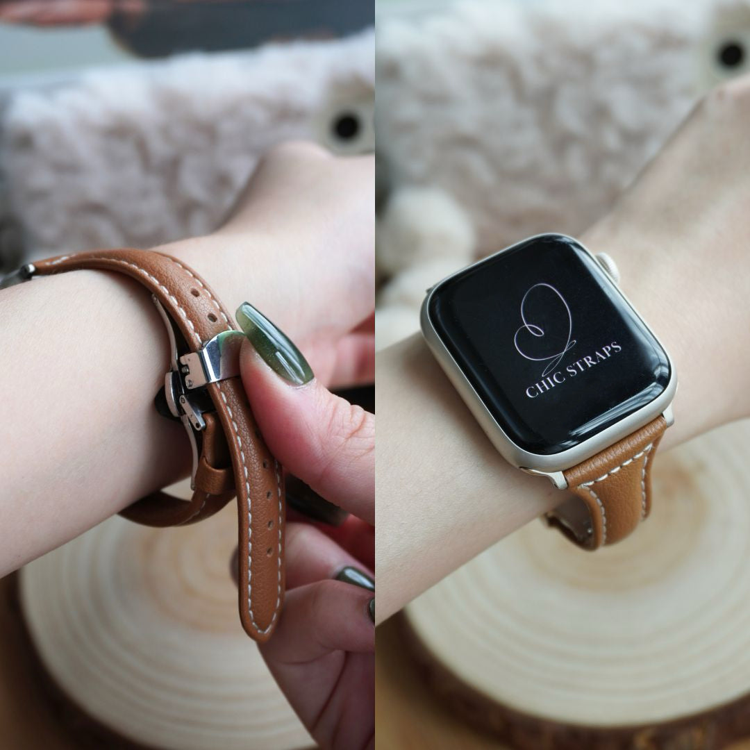 Apple Watch Leather Strap for Women | Louvre Buckle | Shop Bundle
