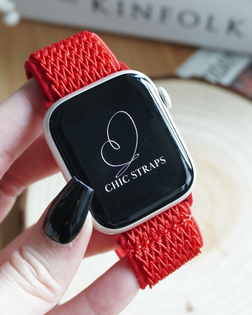 Red Nylon Loop for Apple Watch