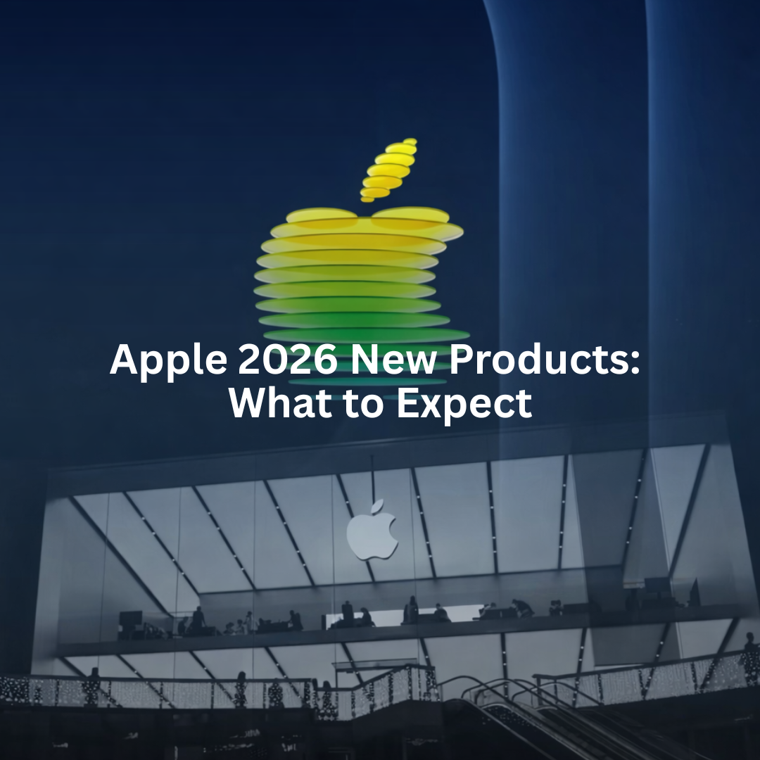 Apple 2026 new products event banner with Apple logo and “What to Expect” headline